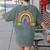 Kindergarten Rainbow Girls Boys Teacher First Day Of School Women's Comfort Colors T-Shirt Back Print Moss