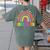 Kindergarten Rainbow Girls Boys Teacher Team Kinder Squad Women's Comfort Colors T-Shirt Back Print Moss Kindergarten Rainbow Girls Boys Teacher Team Kinder Squad Women's Comfort Colors T-Shirt Back Print Moss
