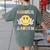 Kindergarten Teacher Team Hippie Smile Face Back To School Women's Comfort Colors T-Shirt Back Print Moss Kindergarten Teacher Team Hippie Smile Face Back To School Women's Comfort Colors T-Shirt Back Print Moss