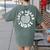 Let's Learn Today Checkered Apple Back To School Teacher Women's Comfort Colors T-Shirt Back Print Moss