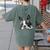 Love Is Boston Terrier Bostie Women's Comfort Colors T-Shirt Back Print Moss