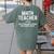 Math Teacher Definition Shirt Men Women Teacher Women's Comfort Colors T-Shirt Back Print Moss