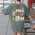 Merry And Bright Christmas Gingerbread Santa Book Teacher Women's Comfort Colors T-Shirt Back Print Moss