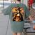Mona Lisa Pumpkin Halloween Art Teacher Witchy Women Kids Women's Comfort Colors T-Shirt Back Print Moss Mona Lisa Pumpkin Halloween Art Teacher Witchy Women Kids Women's Comfort Colors T-Shirt Back Print Moss