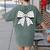Music Notes Coquette Bow Music Teacher School Musician Band Women's Comfort Colors T-Shirt Back Print Moss Music Notes Coquette Bow Music Teacher School Musician Band Women's Comfort Colors T-Shirt Back Print Moss