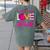 In October We Wear Pink Love Teacher Breast Cancer Awareness Women's Comfort Colors T-Shirt Back Print Moss In October We Wear Pink Love Teacher Breast Cancer Awareness Women's Comfort Colors T-Shirt Back Print Moss