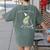 Off To Teach English Scooter Frog ESL Teacher Literature Women's Comfort Colors T-Shirt Back Print Moss