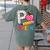 P Is For Pre K Teacher Student Pencil Apple Back To School Women's Comfort Colors T-Shirt Back Print Moss