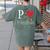 P Is For Preschool Teacher Student Back To School Women's Comfort Colors T-Shirt Back Print Moss P Is For Preschool Teacher Student Back To School Women's Comfort Colors T-Shirt Back Print Moss