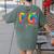 P Is For Preschool Tie Dye Back To School Teacher Men Women Girls Kids Women's Comfort Colors T-Shirt Back Print Moss