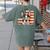 Patriotic Boston Terrier Dog Lover USA Flag 4th Of July For Men Women Kids Women's Comfort Colors T-Shirt Back Print Moss