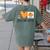 Peace Love Visuals Sped Teacher Pumpkin Skeleton Halloween Women's Comfort Colors T-Shirt Back Print Moss