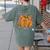 Pi Day Pumpkin Pi Math Teacher Halloween Costume Women's Comfort Colors T-Shirt Back Print Moss
