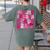 Pink Fourth Grade Era 4th Back To School Grade Teacher Women's Comfort Colors T-Shirt Back Print Moss