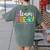 Pre-k Team Pencil Teacher Student Back To School Girls Women's Comfort Colors T-Shirt Back Print Moss