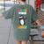 Pre-K Vibes Only Penguin Teachers Kids Back To School Women's Comfort Colors T-Shirt Back Print Moss