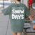 Proud Supporter Of Snow Days Teacher Christmas Men Women Women's Comfort Colors T-Shirt Back Print Moss