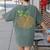 Pumpkin Music Notes Fall Teacher Autumn Halloween Women's Comfort Colors T-Shirt Back Print Moss