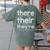 There Their They'Re English Grammar Teacher Humor Women's Comfort Colors T-Shirt Back Print Moss