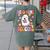 Read More Books Groovy Halloween Teacher Women Women's Comfort Colors T-Shirt Back Print Moss