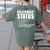 Relationship Status Taken By Super Hot Teacher Women's Comfort Colors T-Shirt Back Print Moss