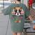Retro Boston Terrier Dad Women's Comfort Colors T-Shirt Back Print Moss