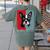 Retro Boston Terrier Dog Lover Bostie Mom Dad Dog Owner Women's Comfort Colors T-Shirt Back Print Moss