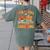 Retro Fall In Love With Learning Autumn Pumpkin Teachers Women's Comfort Colors T-Shirt Back Print Moss