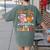 Retro Fall In Love With Learning Pumpkin Autumn Teacher Women's Comfort Colors T-Shirt Back Print Moss