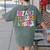 Retro Infant Teacher Vibes Women Daycare Teacher Women's Comfort Colors T-Shirt Back Print Moss