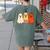 Retro Pencil Ghost Boo Spooky Teacher Halloween Costume Women's Comfort Colors T-Shirt Back Print Moss