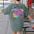 Retro Physical Education Vibes Gym Teacher Phys Ed Teacher Women's Comfort Colors T-Shirt Back Print Moss