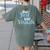 Shhh Just Use Visuals SPED Special Education Teacher Men Women Women's Comfort Colors T-Shirt Back Print Moss