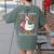 Silly Goose Teacher Club Animal Lover Groovy Teacher Women's Comfort Colors T-Shirt Back Print Moss