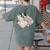 Sleepy Boston Terrier Pajama Men Women Kids Women's Comfort Colors T-Shirt Back Print Moss