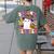 Spooky Teacher Ghost Pencil Teach Halloween Teacher Women's Comfort Colors T-Shirt Back Print Moss