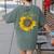 Sunflower Puzzle Pieces Autism Awareness For Mom Teacher For Women Women's Comfort Colors T-Shirt Back Print Moss