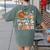 I Teach The Cutest Pumpkins In The Patch Halloween Teacher Women's Comfort Colors T-Shirt Back Print Moss