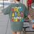 I Teach Pre-K Superheroes Students Teacher Back To School Women's Comfort Colors T-Shirt Back Print Moss