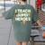 I Teach Superheroes School Teacher Professor Women's Comfort Colors T-Shirt Back Print Moss