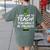 Teacher Christmas Teaching Is My Favorite Women's Comfort Colors T-Shirt Back Print Moss Teacher Christmas Teaching Is My Favorite Women's Comfort Colors T-Shirt Back Print Moss