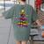 Teacher Crayon Christmas Tree Lights Student School Xmas Women's Comfort Colors T-Shirt Back Print Moss