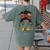Teacher Life Messy Bun Glasses Leopard Sunflower Women's Comfort Colors T-Shirt Back Print Moss