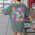 Teacher Of The Visually Impaired Blindness Awareness Women's Comfort Colors T-Shirt Back Print Moss