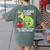 Teachersaurus Rex Dinosaur Like A Normal Teacher Saurus Women's Comfort Colors T-Shirt Back Print Moss