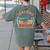 Teaching Is A Walk In The Park Teacher T-Rex Retro Women's Comfort Colors T-Shirt Back Print Moss
