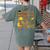 Thankful For My 4th Grade Turkey Thanksgiving Turkey Teacher Women's Comfort Colors T-Shirt Back Print Moss