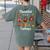 Thankful For My Prek Turkeys In Masks Thanksgiving Teacher For Men Women Women's Comfort Colors T-Shirt Back Print Moss