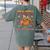 Thanksgiving Grammar Thankful English Teacher Fall Turkey Women's Comfort Colors T-Shirt Back Print Moss