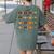Thanksgiving Order Of Operations Turkey Quiz Math Teacher Women's Comfort Colors T-Shirt Back Print Moss